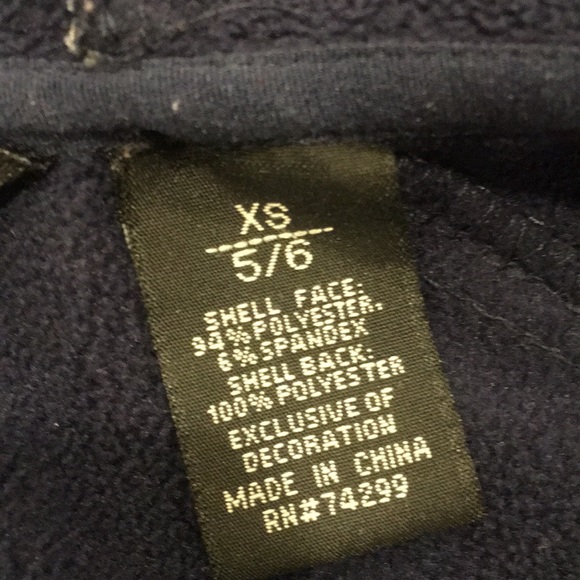 ✅ SOLD Boys 5/6 SNOZU NAVY Hooded Softshell Jacket - Picture 3 of 9